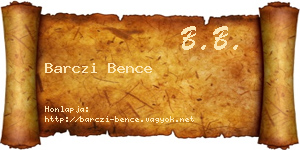 Barczi Bence névjegykártya